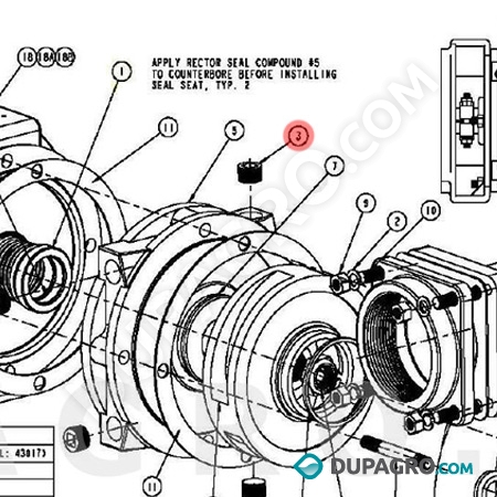 Dupagro_3604030_Pump_Pipe_PLUG_(95019)_John_Blue_S-3320_S3320_S-3325_S3325_Straightline_Performix_Mixer_Ultra_Mixer_Diesel_Mixer_Unimix_13.0_24.0