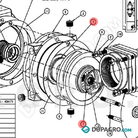 Dupagro_3604070_Pump_Annular_SEAL_(110151-01)_John_Blue_S-3320_S3320_S-3325_S3325_Straightline_Performix_Mixer_Ultra_Mixer_Diesel_Mixer_Unimix_13.0_24.0