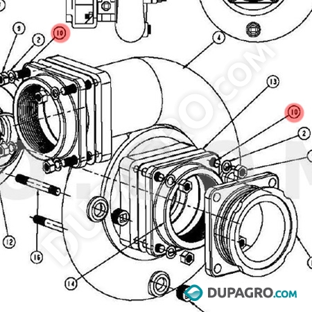 Dupagro_3604100_Pump_38_x_1_58_STUD_SS_(S-3561)_John_Blue_S-3320_S3320_S-3325_S3325_Straightline_Performix_Mixer_Ultra_Mixer_Diesel_Mixer_Unimix_13.0_24.0