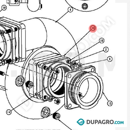 Dupagro_3604140_Pump_Flange_GASKET_(S-3656)_John_Blue_S-3320_S3320_S-3325_S3325_Straightline_Performix_Mixer_Ultra_Mixer_Diesel_Mixer_Unimix_13.0_24.0