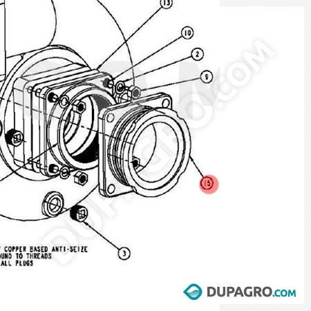 Dupagro_3604150_Pump_FLANGE_3_F.P.T._(S-3657-FLG)_John_Blue_S-3320_S3320_S-3325_S3325_Straightline_Performix_Mixer_Ultra_Mixer_Diesel_Mixer_Unimix_13.0_24.0