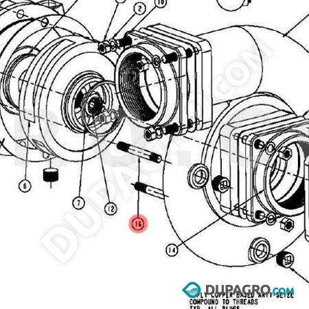Dupagro_3604160_Pump_STUD_SS_(S-3664)(S-3654)_John_Blue_S-3320_S3320_S-3325_S3325_Straightline_Performix_Mixer_Ultra_Mixer_Diesel_Mixer_Unimix_13.0_24.0