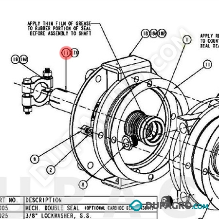 Dupagro_3604170_Pump_Impeller_SHAFT_(S-3646)(114524-01)_John_Blue_S-3320_S3320_Straightline_Performix_Mixer_Ultra_Mixer_Diesel_Mixer_Unimix_13.0_24.0