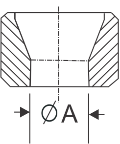Downhole parts Nozzle Tungsten S65 drawing